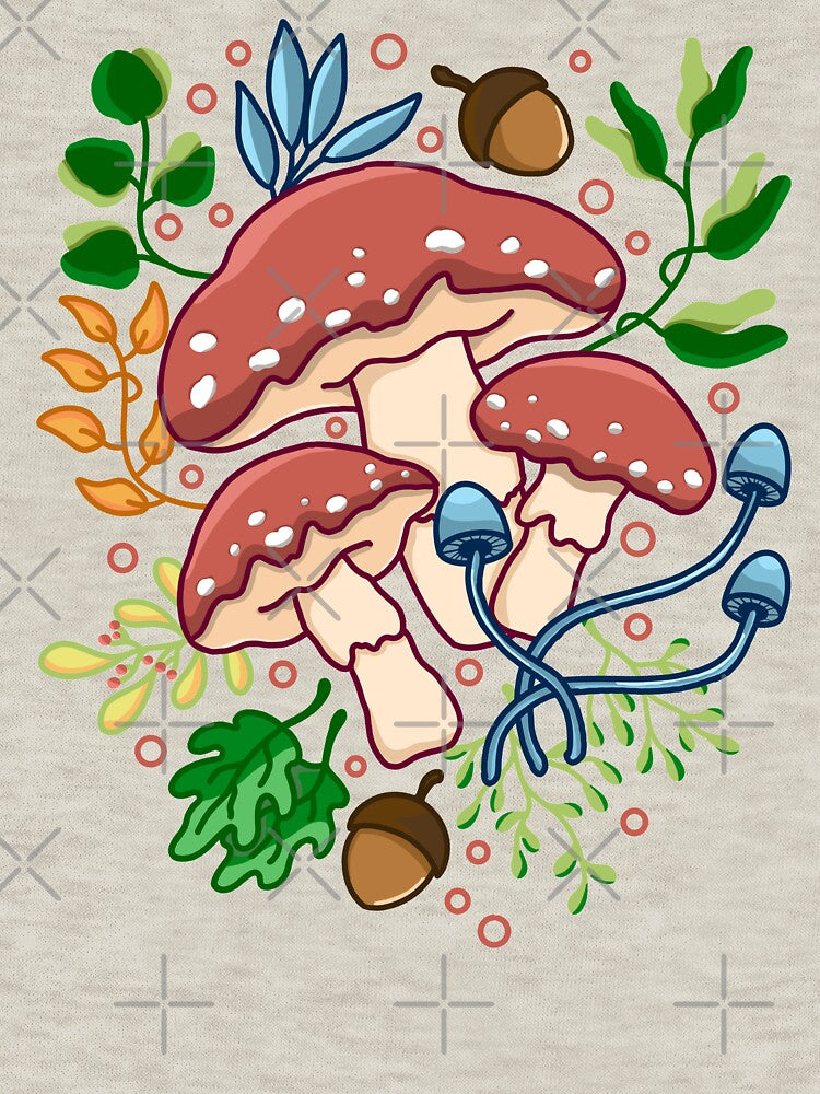 Mushroom and Floral by Kimprut T-Shirts, Hoodie, Sweatshirt | BlankRebels.com (Image 3)