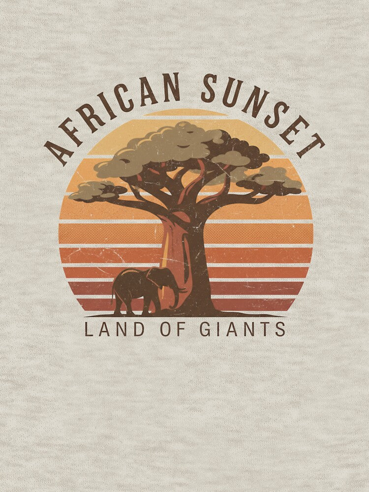 African Sunset Baobab Tree Vintage Streetwear – Savanna Nature Art by JonelCrafts T-Shirts, Hoodie, Sweatshirt (Image 3)