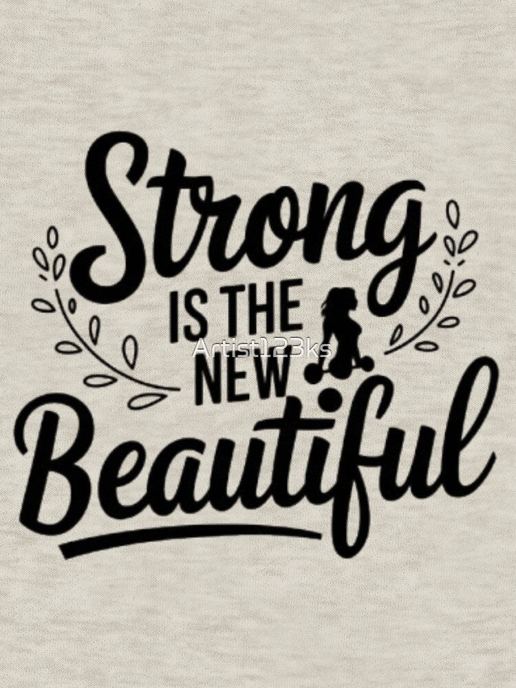 Gym Lady - Strong is the new beautiful by 123ks T-Shirts, Hoodie, Sweatshirt | BlankRebels.com (Image 3)