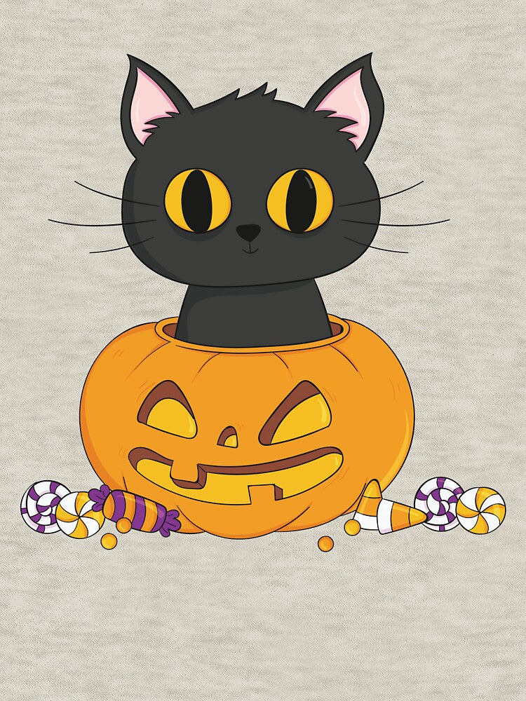 Halloween Cute Black Kitty In Pumpkin by ZodesignArt T-Shirts, Hoodie, Sweatshirt | BlankRebels.com (Image 3)