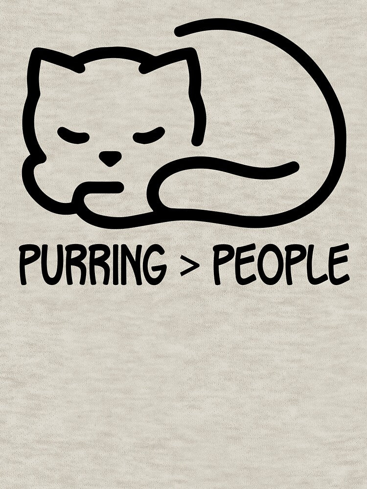 Purring > People – Quiet Cat Mom Life Shirt by denissmartin2020 . Hoodie, Sweatshirt | BlankRebels.com (Image 3)