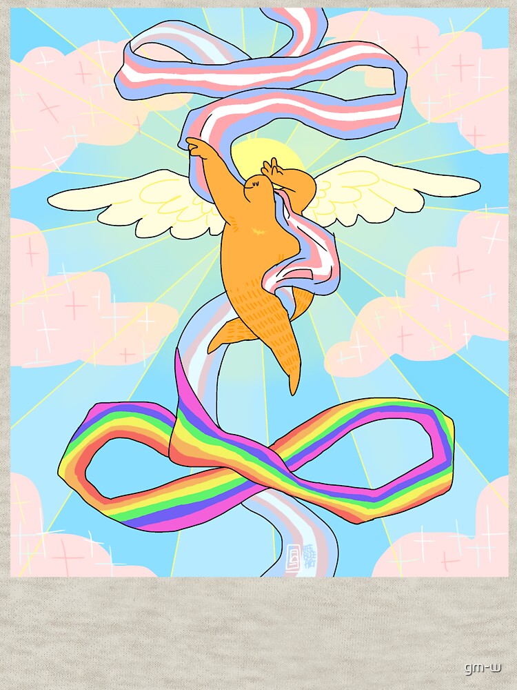 Pride Ribbon Angel (Cloud Version) by gm-w T-Shirts, Hoodie, Sweatshirt | BlankRebels.com (Image 3)