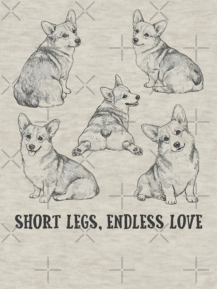 Corgi Vintage Tattoo Art Short Legs Endless Love Sketch by MuniraWearify T-Shirts, Hoodie, Sweatshirt (Image 3)