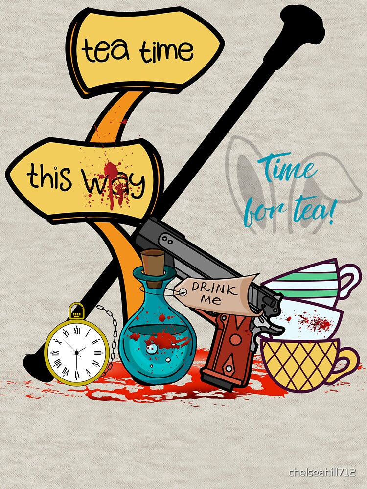Time for Tea - Wonderland | TopsNTangles by chelseahill712 T-Shirts, Hoodie, Sweatshirt | BlankRebels.com (Image 3)