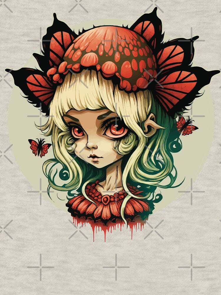 Goblincore Y2k Grunge Aesthetic Anime Kawaii Butterfly Girl by Bunkis1st T-Shirts, Hoodie, Sweatshirt (Image 3)