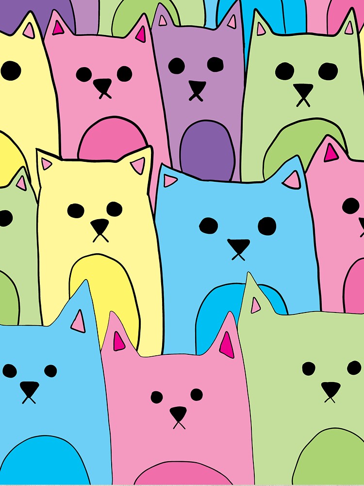 Pastel Group of Cats by alisadesigns T-Shirts, Hoodie, Sweatshirt | BlankRebels.com (Image 3)