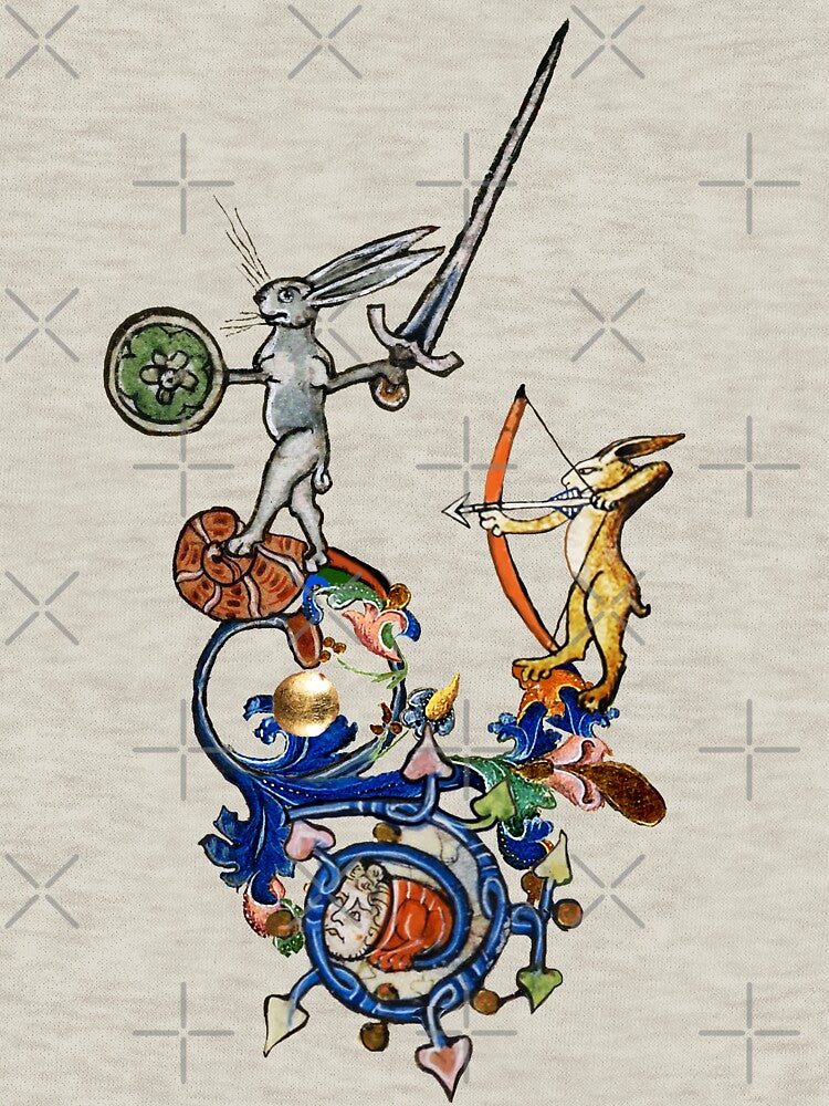 WEIRD MEDIEVAL BESTIARY Killer Rabbits  With Sword and Bow by BulganLumini T-Shirts, Hoodie, Sweatshirt (Image 3)