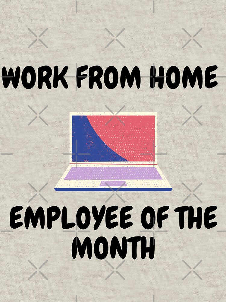 Work From Home Employee Of The Month Laptop Clipart by LuckyKermit