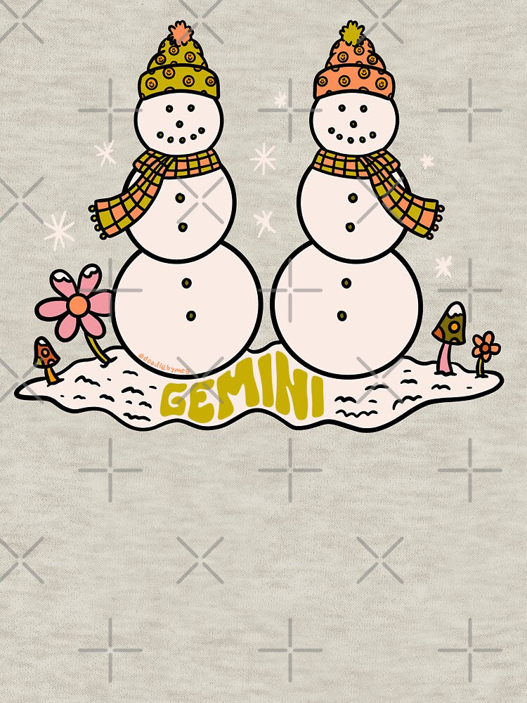 Gemini Snowman by doodlebymeg T-Shirts, Hoodie, Sweatshirt | BlankRebels.com (Image 3)