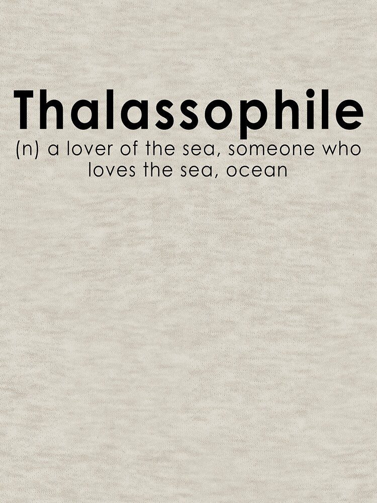 Thalassophile Definition - Gift for Surfer by Amineharoni