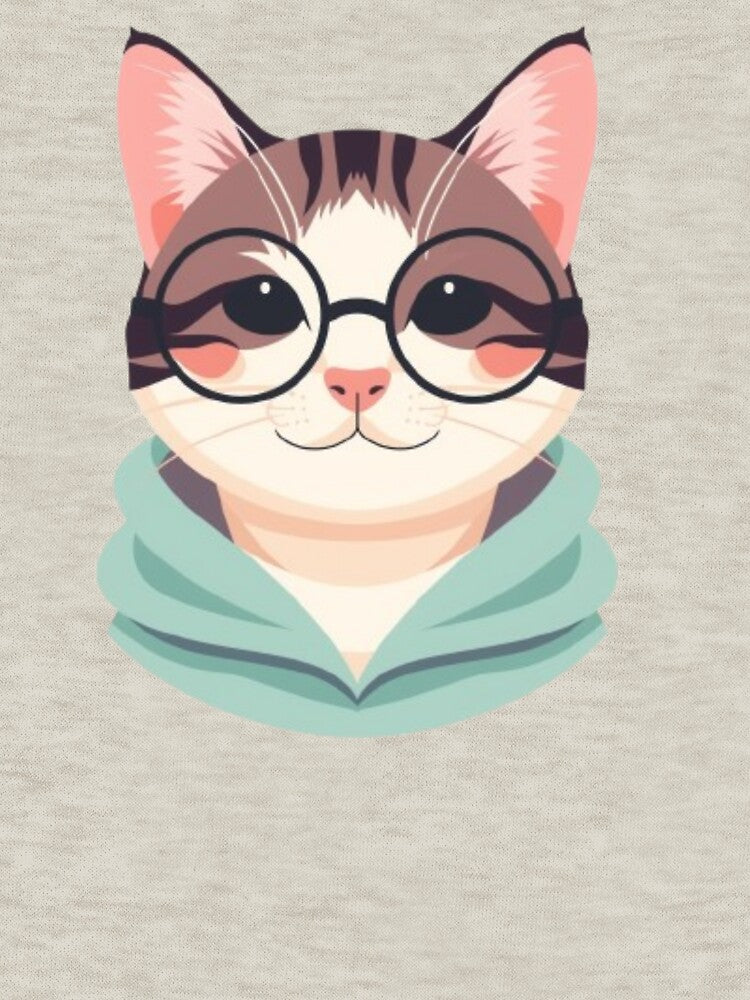Cute Aesthetic Cat With Glasses by Saurabh86 T-Shirts, Hoodie, Sweatshirt | BlankRebels.com (Image 3)