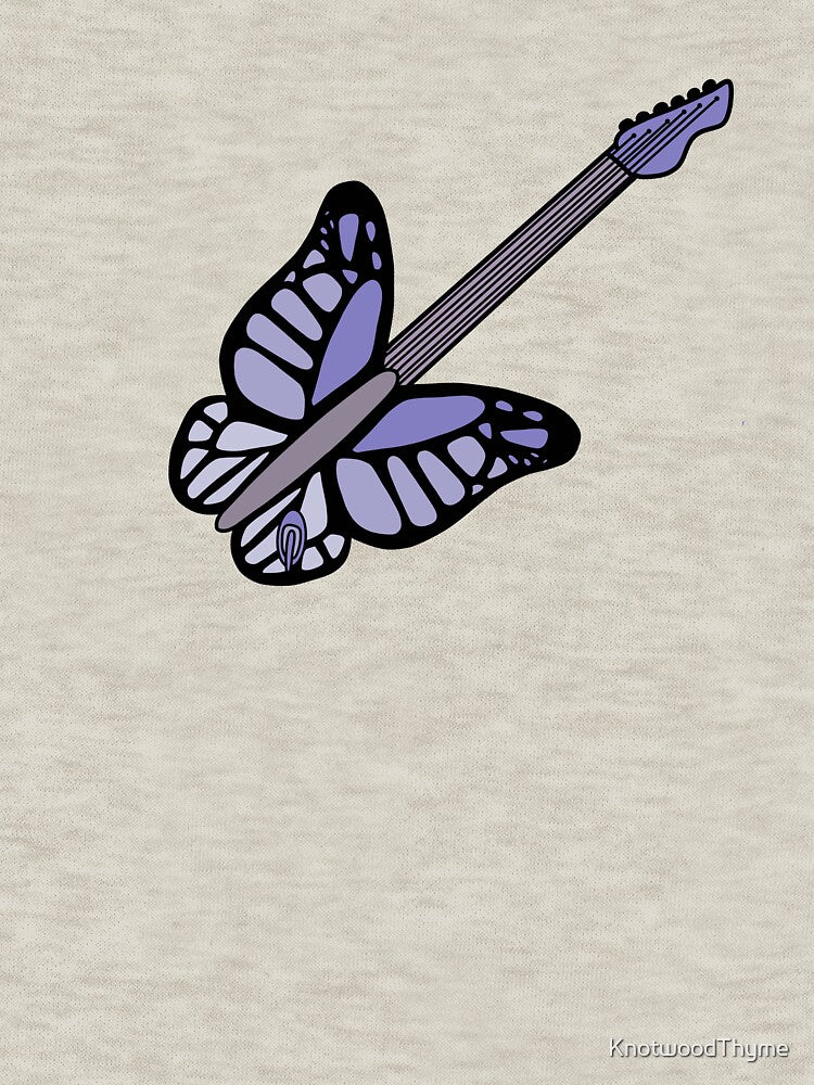 Purple Rock Electric Butterfly Wing Guitar by KnotwoodThyme T-Shirts, Hoodie, Sweatshirt | BlankRebels.com (Image 3)