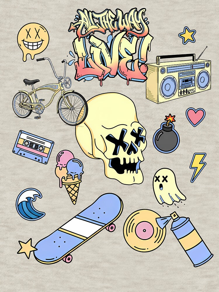 All the way Live! Retro by ZN Design T-Shirts, Hoodie, Sweatshirt | BlankRebels.com (Image 3)