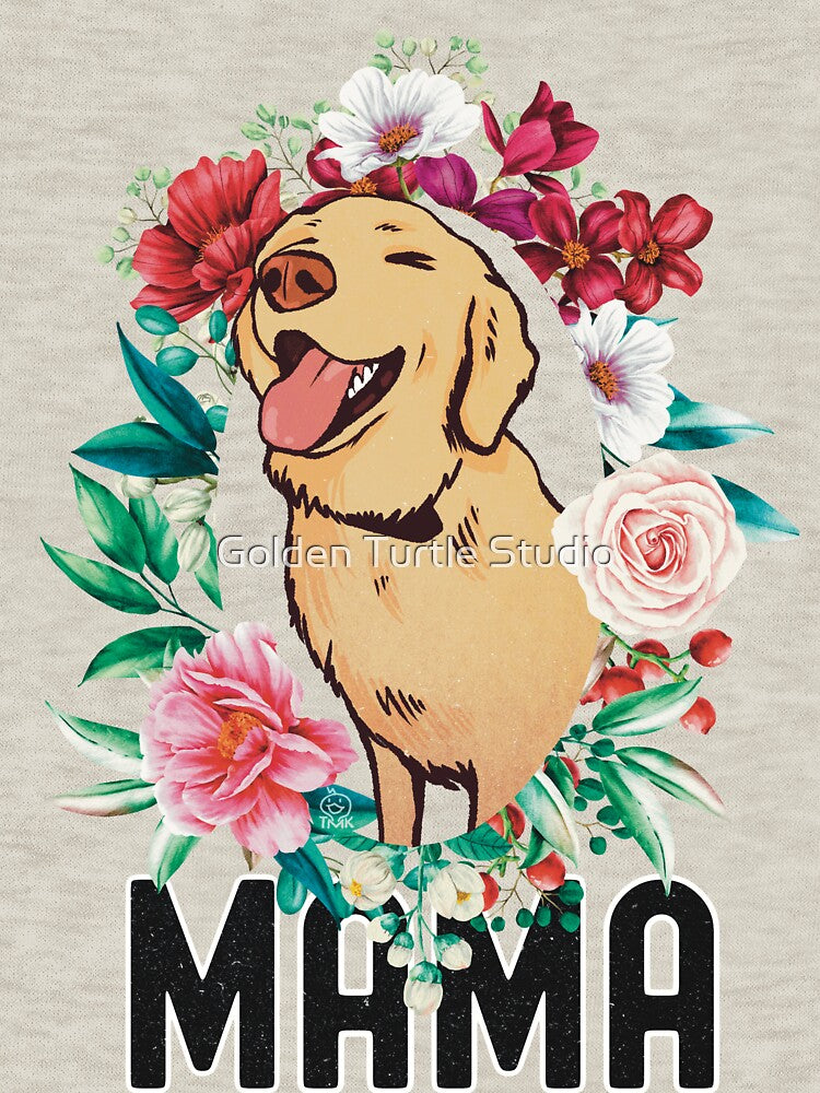 Mama! Floral Mom shirt, Golden retriever mom shirt by Golden Turtle Studio Hoodie, Sweatshirt | BlankRebels.com (Image 3)
