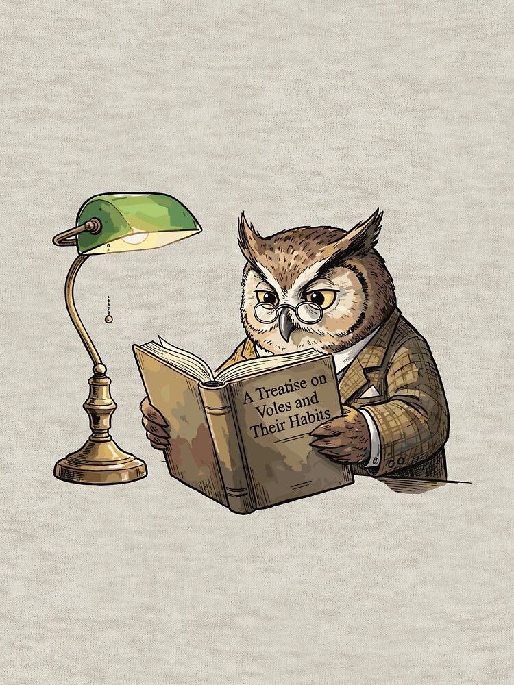 Scholarly Dark Academia: Late Night Library Owl by bapupa T-Shirts, Hoodie, Sweatshirt | BlankRebels.com (Image 3)