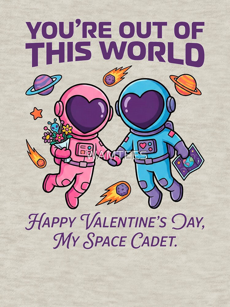 Out Of This World Astronaut Valentine Couple by WAMTEES T-Shirts, Hoodie, Sweatshirt | BlankRebels.com (Image 3)
