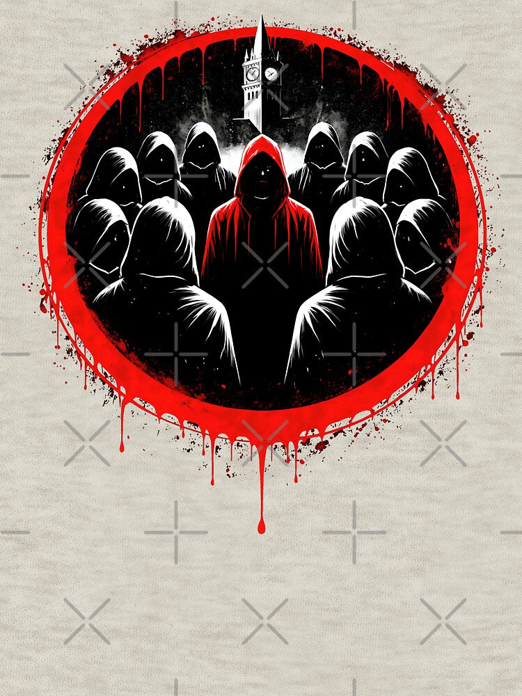 BOTC - A Blood splattered clocktower - The Accusation Circle by creative-cub T-Shirts, Hoodie, Sweatshirt (Image 3)