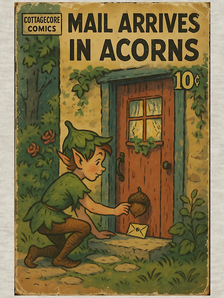 Whimsical Cottagecore Art: Mail arrives in acorns by bapupa T-Shirts, Hoodie, Sweatshirt | BlankRebels.com (Image 3)