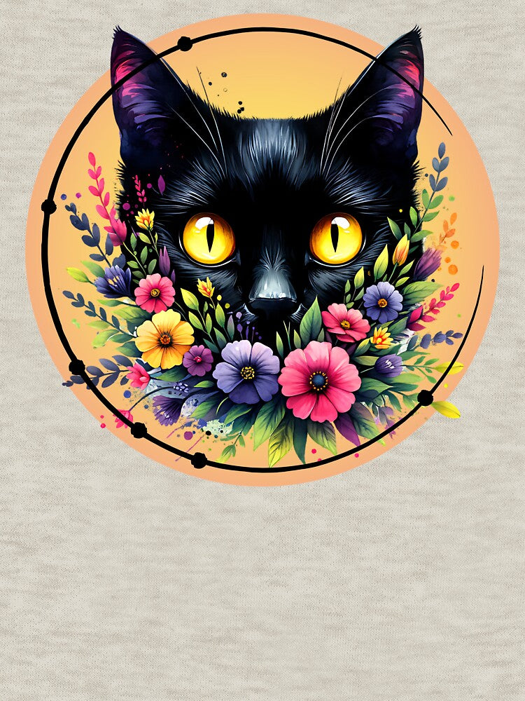 Floral Black Cat by I-I-Trading-Co T-Shirts, Hoodie, Sweatshirt | BlankRebels.com (Image 3)