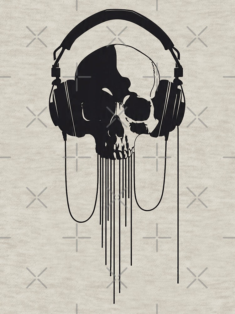Dripping Skull Headphones – Dark Music Graphic by PixelQ T-Shirts, Hoodie, Sweatshirt | BlankRebels.com (Image 3)