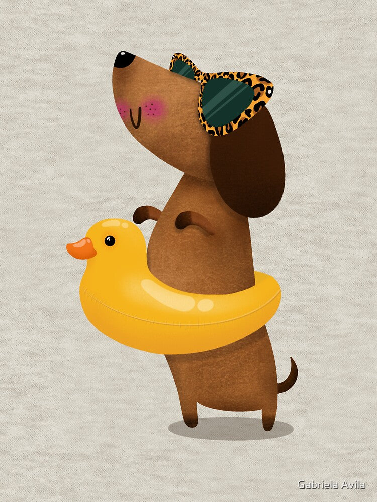 Summertime Cute Dachshund Dog by poket.piktures T-Shirts, Hoodie, Sweatshirt | BlankRebels.com (Image 3)