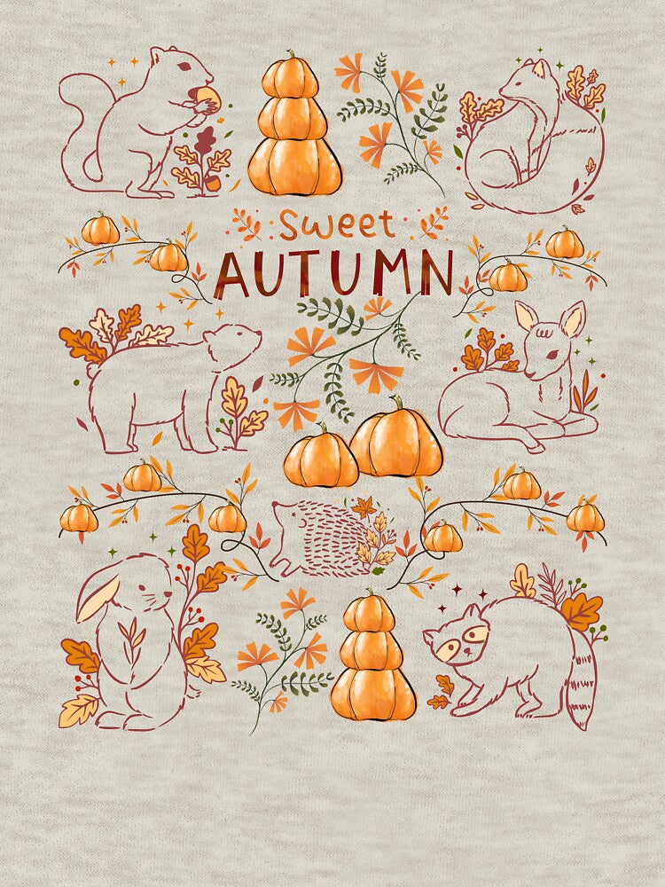Fall Wildlife Doodle Hand Drawn Autum Graphic by Forevermore T-Shirts, Hoodie, Sweatshirt | BlankRebels.com (Image 3)
