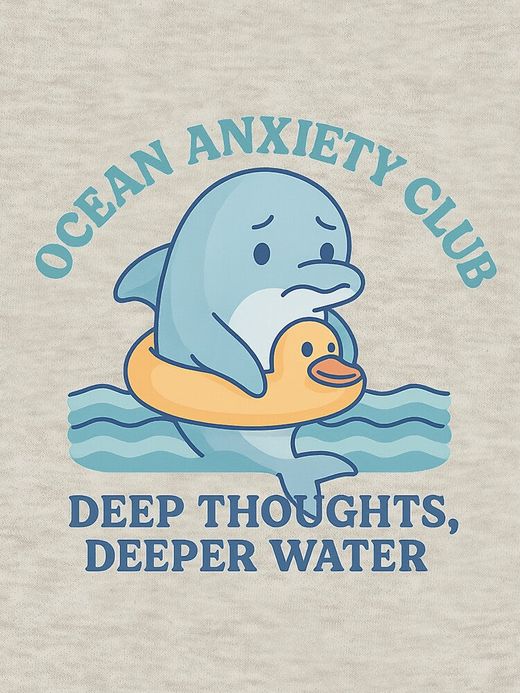 Ocean Anxiety Club – Nervous Dolphin in a Floatie by Blouzie T-Shirts, Hoodie, Sweatshirt | BlankRebels.com (Image 3)