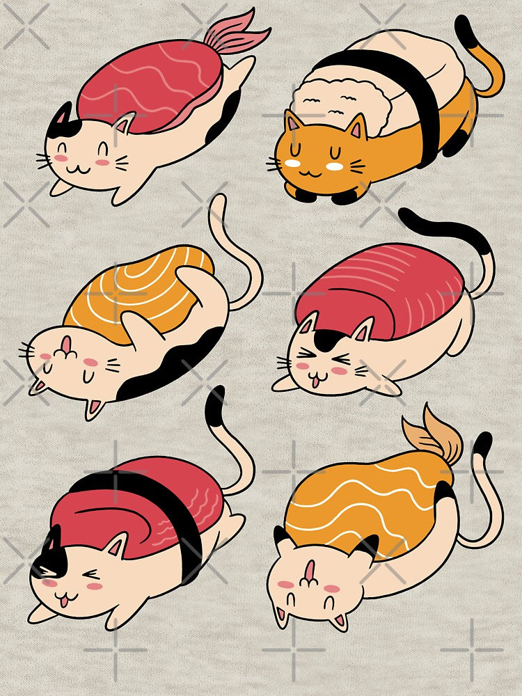Cute Cats Sushi Roll by OnepixArt T-Shirts, Hoodie, Sweatshirt | BlankRebels.com (Image 3)