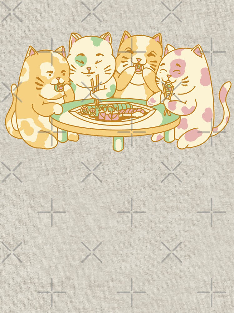 Cute Kawaii Sushi Cat Gathering by YueHeng Creates ⭐⭐⭐⭐⭐ T-Shirts, Hoodie, Sweatshirt | BlankRebels.com (Image 3)
