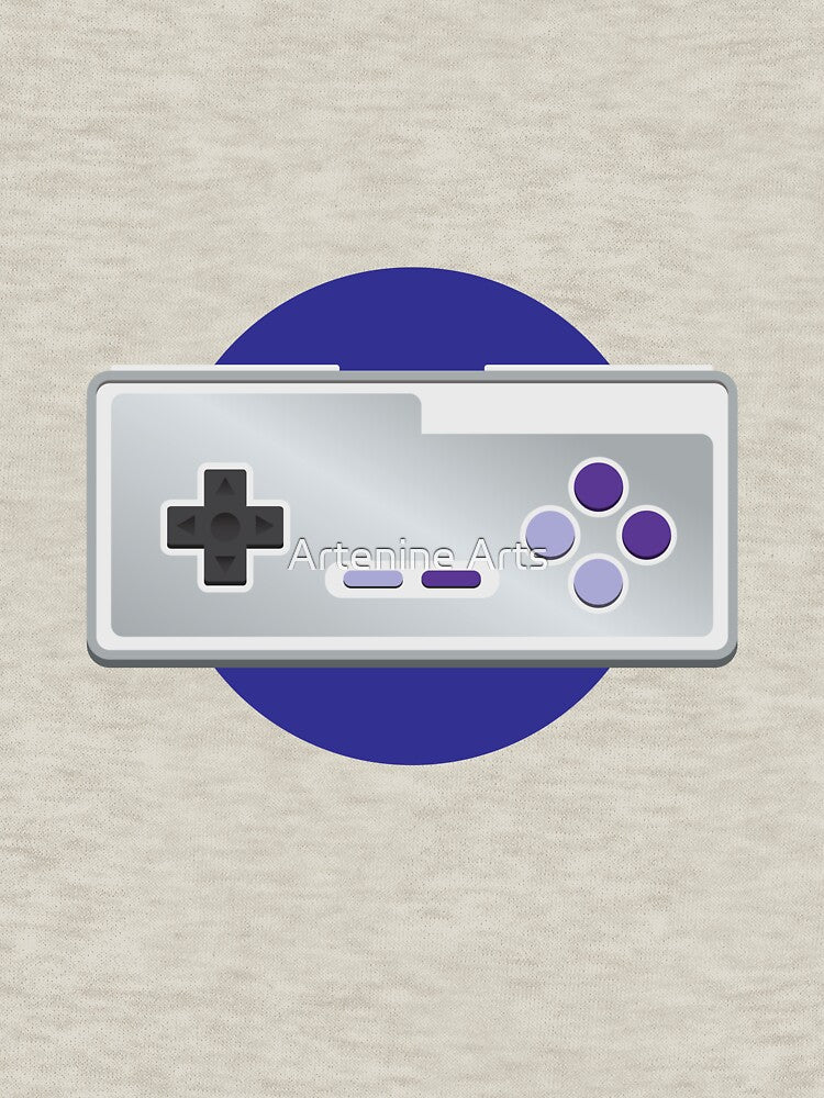 Retrocon One - Retro Style 90s Game Controller Reimagined - Silver Glint by Artenine Arts