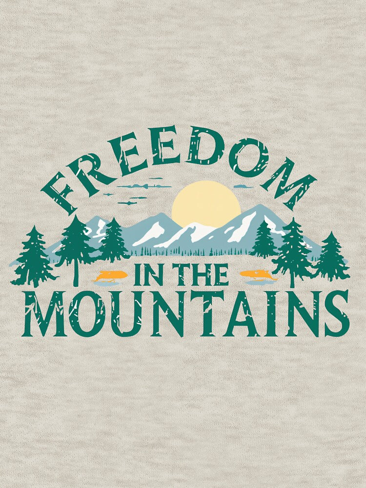 Freedom in the Mountains Vintage Outdoor Adventure | Nature Hiking Camping by Dezyra Clothing T-Shirts, Hoodie,... (Image 3)