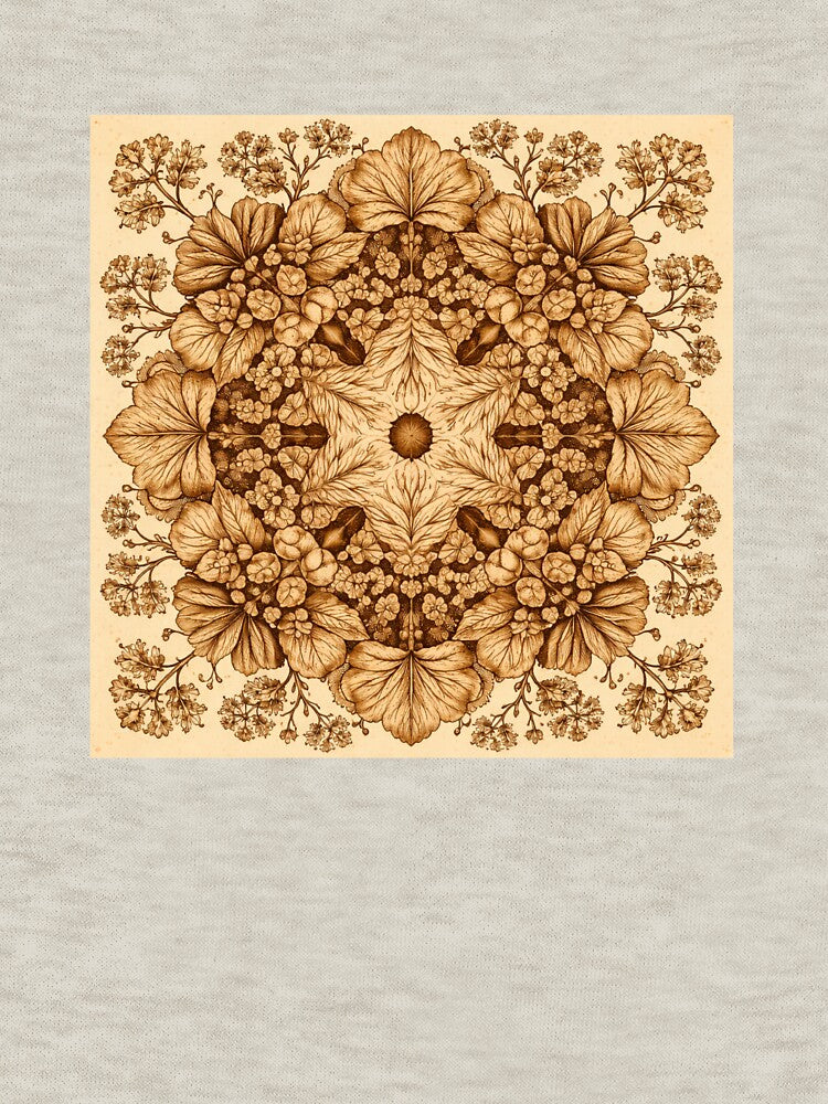 Alchemilla mollis – Botanical Geometry Mandala (Sepia Edition) by Colorshow-relax T-Shirts, Hoodie, Sweatshirt (Image 3)