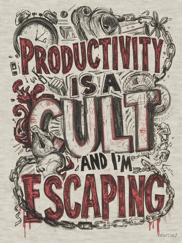 Productivity is a cult and I’m escaping by MercieJ T-Shirts, Hoodie, Sweatshirt | BlankRebels.com (Image 3)