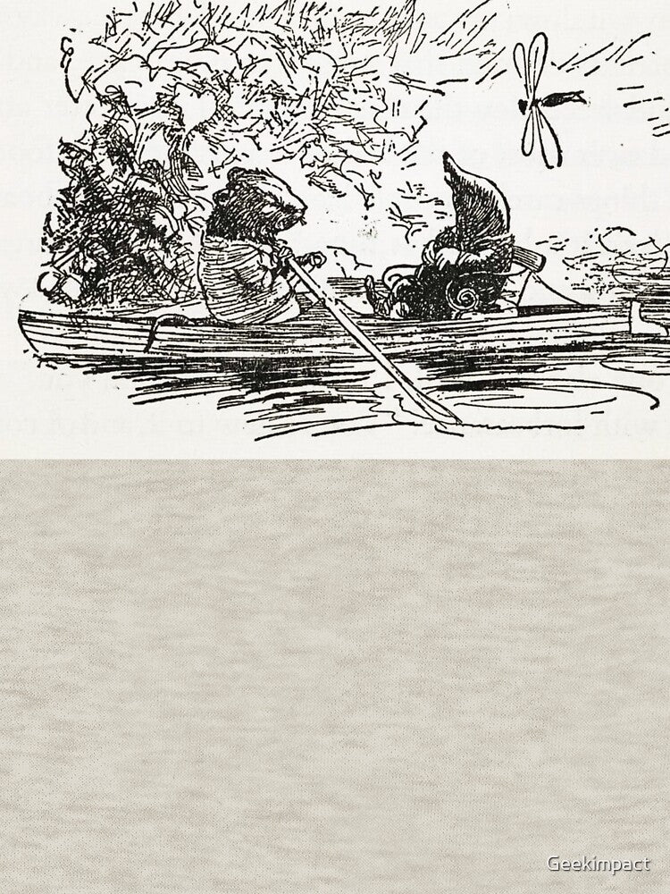 Ratty and Mole boating Wind in the Willows illustration - Arthur Rackham by Vintage Designs +
