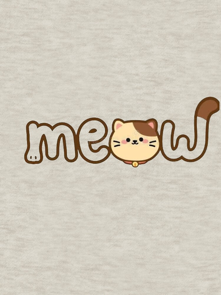Kawaii Meow Cat Typography | Cute Pastel Kitty Art by GunnuDesigns T-Shirts, Hoodie, Sweatshirt | BlankRebels.com (Image 3)