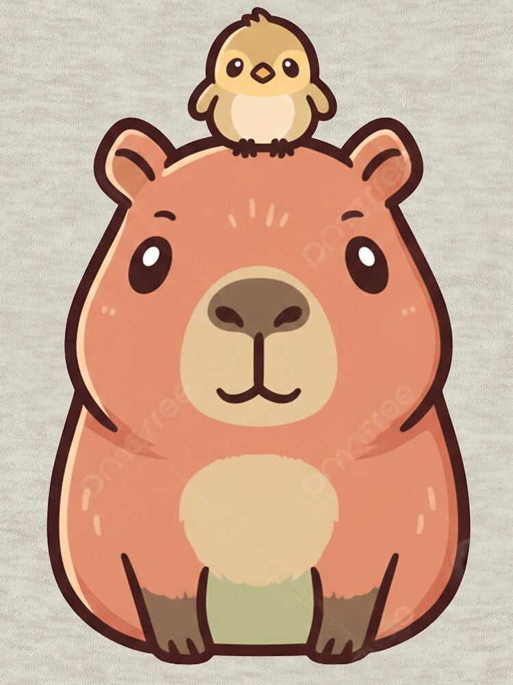 Cute Capybara with Bird Friend Kawaii Pastel Aesthetic by TSE DESIGN T-Shirts, Hoodie, Sweatshirt | BlankRebels.com (Image 3)