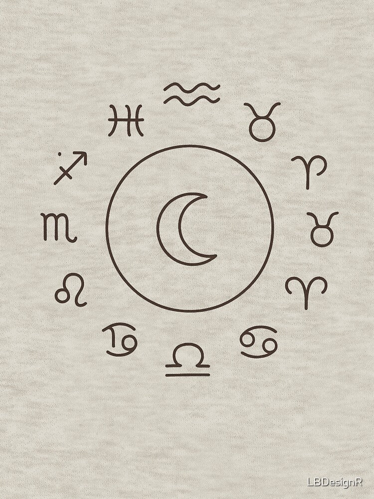 Zodiac Circle – Minimal Astrology Design by LBDesignR T-Shirts, Hoodie, Sweatshirt | BlankRebels.com (Image 3)