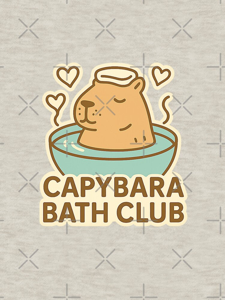 Capybara Bath Club – Cute Relaxing Onsen Animal Design by Bratak T-Shirts, Hoodie, Sweatshirt | BlankRebels.com (Image 3)