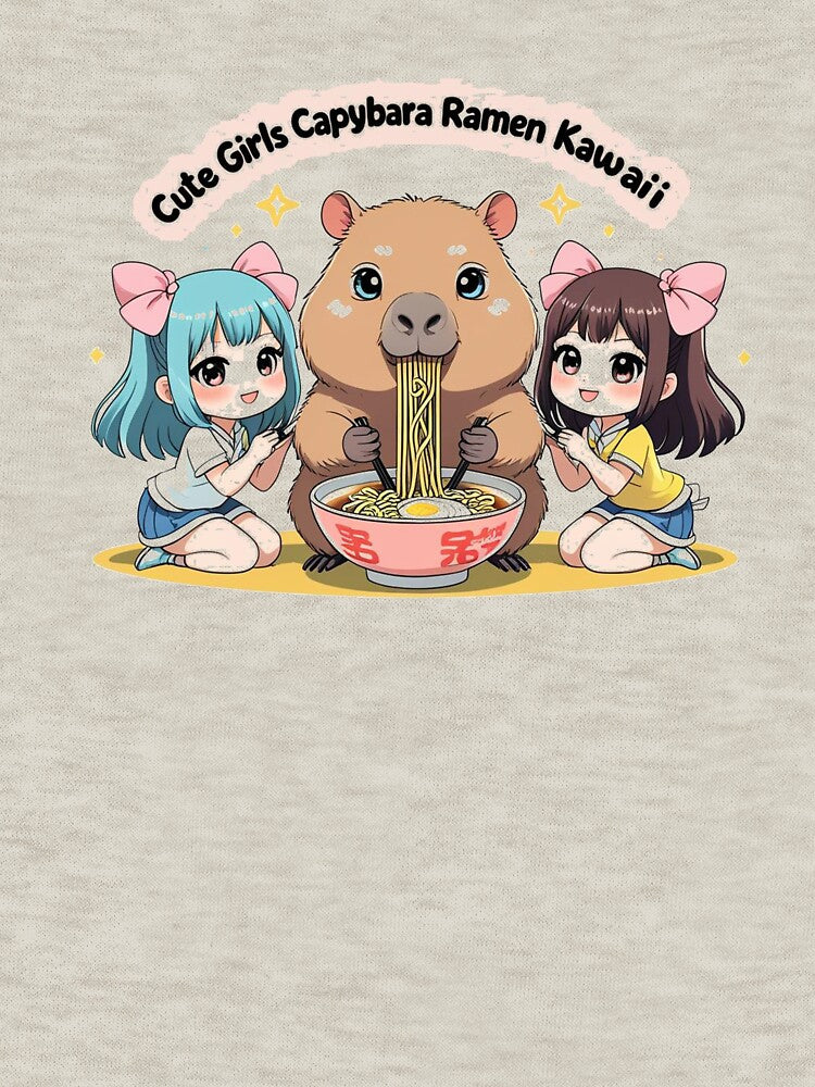 Kawaii Capybara Ramen with Cute Girls – Japanese Aesthetic Art Print,Cute Girls Capybara Ramen Kawaii –... (Image 3)
