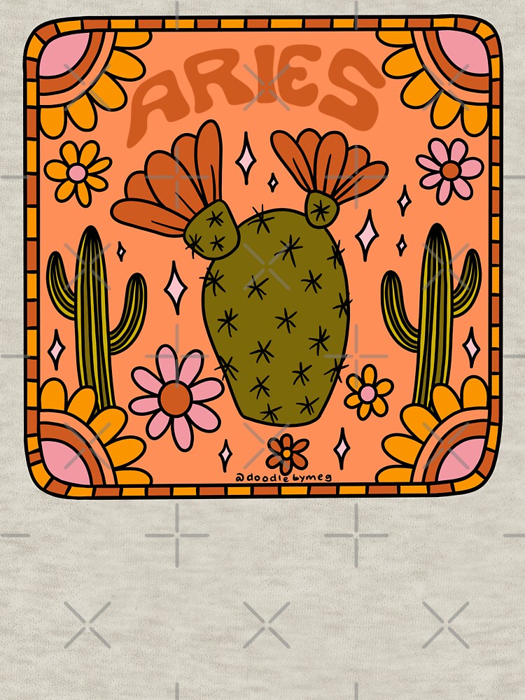 Aries Cactus by doodlebymeg T-Shirts, Hoodie, Sweatshirt | BlankRebels.com (Image 3)