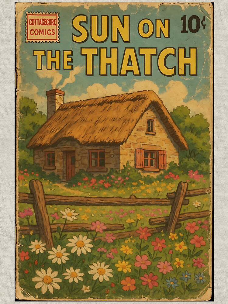 Bucolic Cottagecore: Sun on the Thatch by bapupa T-Shirts, Hoodie, Sweatshirt | BlankRebels.com (Image 3)