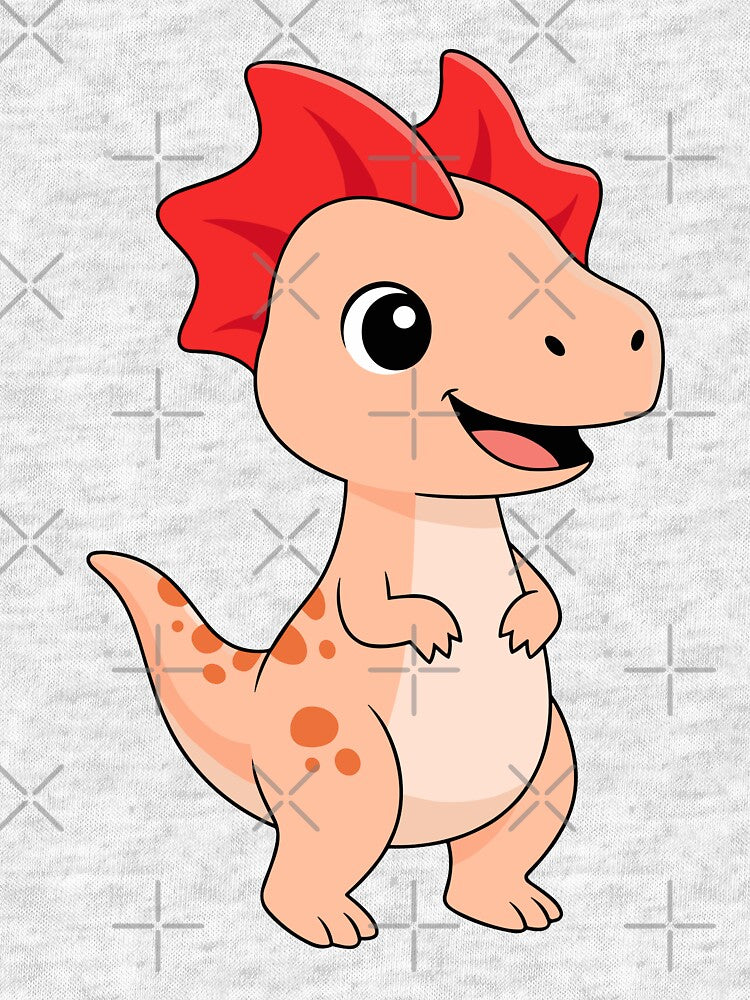 Cute Orange Dinosaur with Red Spikes by IN Tales T-Shirts, Hoodie, Sweatshirt | BlankRebels.com (Image 3)