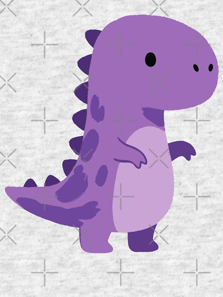Cute Purple Dinosaur Cartoon Art by IN Tales T-Shirts, Hoodie, Sweatshirt | BlankRebels.com (Image 3)