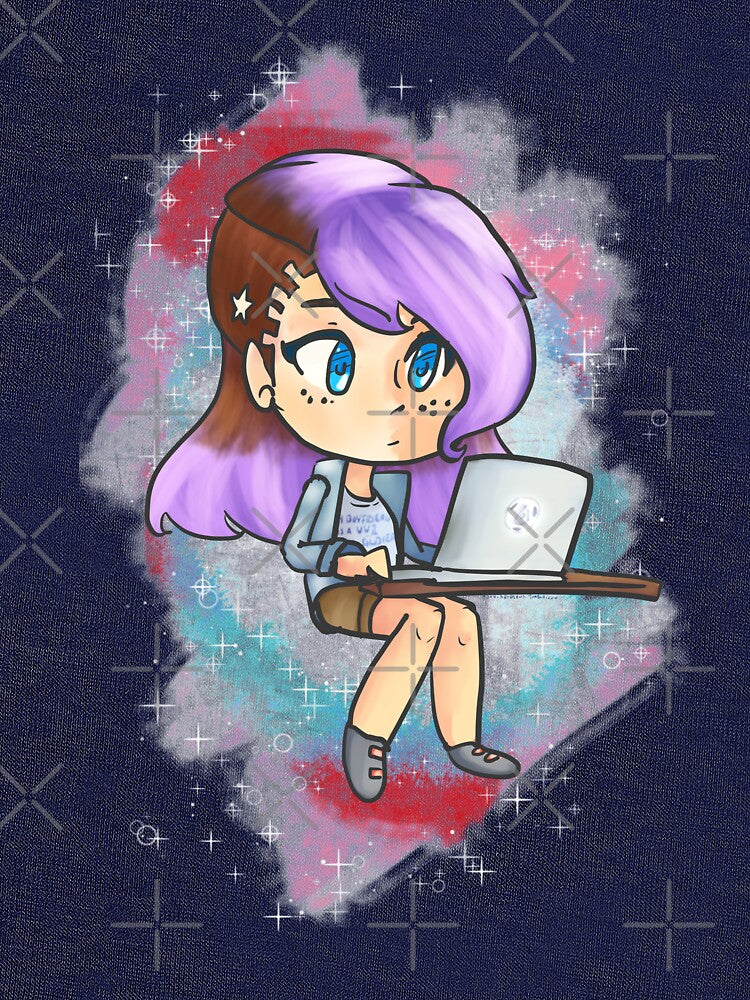 Girl on The Computer by DrummerGirl203 T-Shirts, Hoodie, Sweatshirt | BlankRebels.com (Image 3)