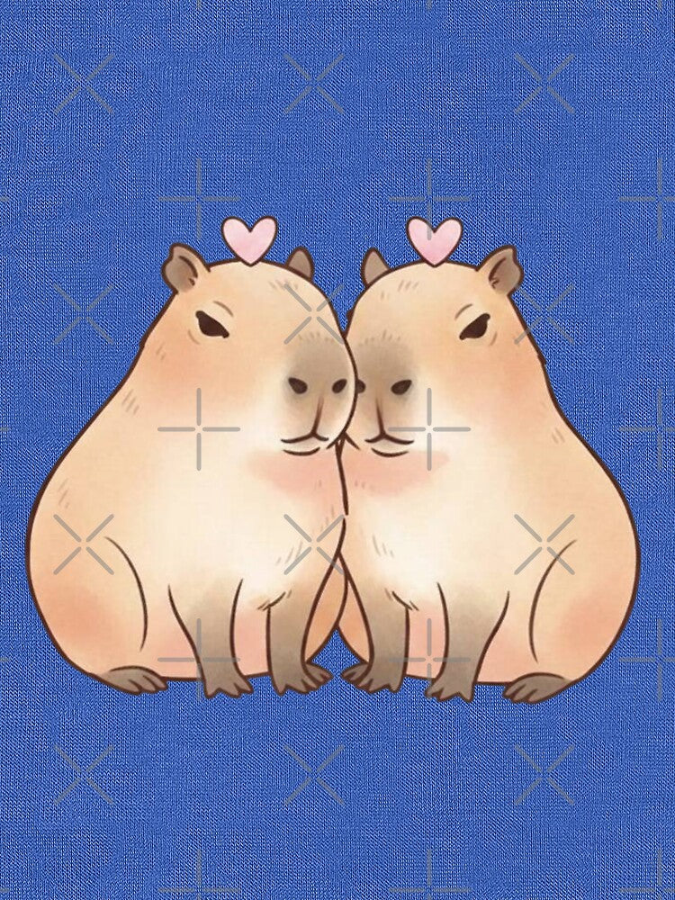 Two Capybaras Sharing Love Hand Drawn T-Shirts, Hoodie, Sweatshirt