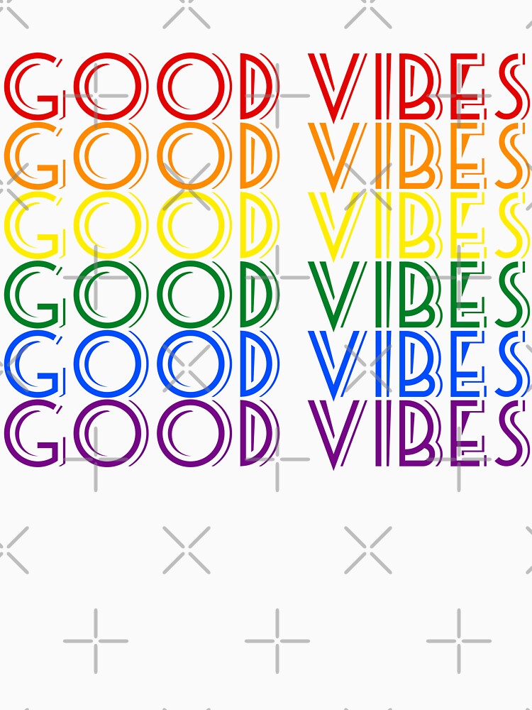 Good vibes quote Gay pride colors old school font by NerdnGeekshop T-Shirts, Hoodie, Sweatshirt | BlankRebels.com (Image 2)