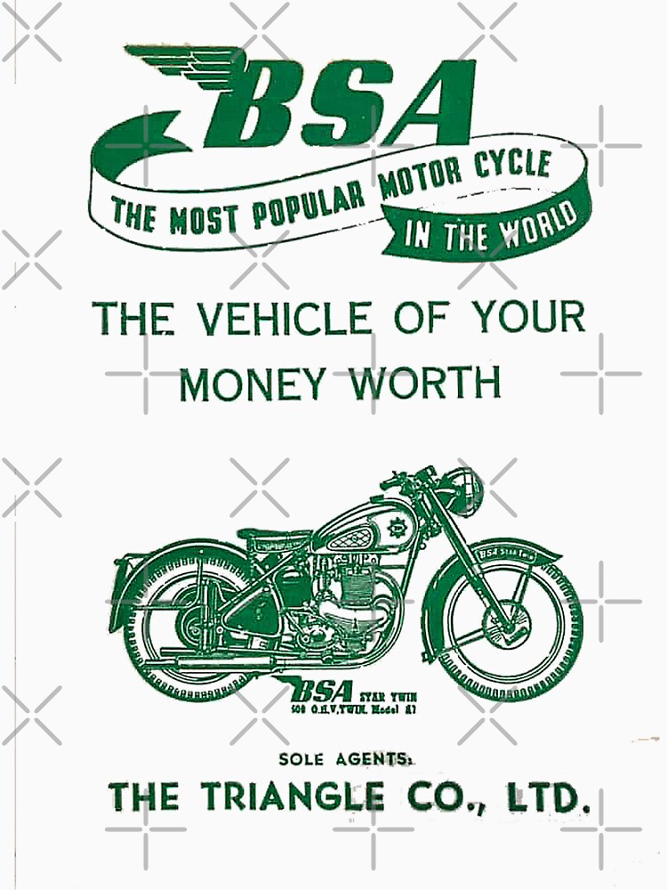Classic British Motocycle British Motocycle Ads, T-shirt by MIDshop Hoodie, Sweatshirt | BlankRebels.com (Image 2)