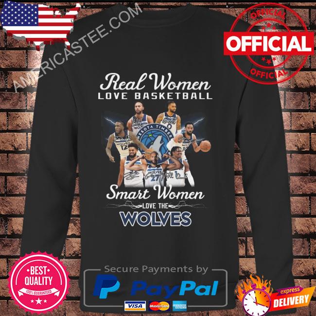 Real women love baseball smart women love the Wolves Minnesota signatures 2023 shirt