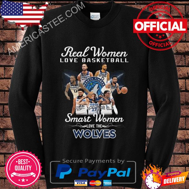 Real women love baseball smart women love the Wolves Minnesota signatures 2023 shirt