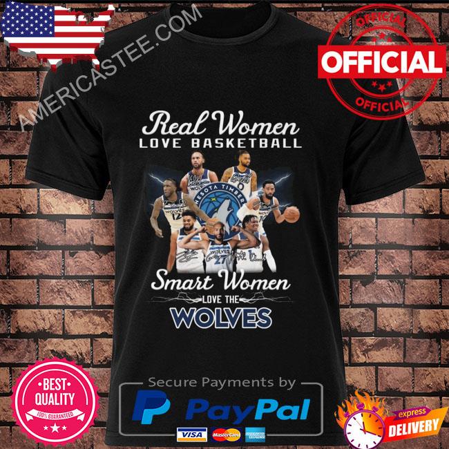 Real women love baseball smart women love the Wolves Minnesota signatures 2023 shirt
